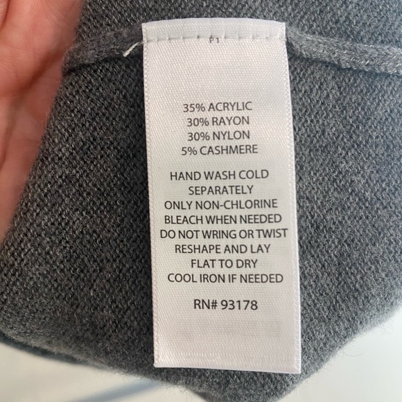 Adrienne Vittadini Sweater Dress Grey Size Medium - Picture 7 of 7